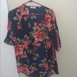 Flower print cardigan